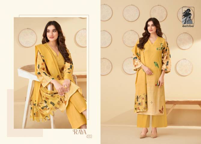 Raya By Sahiba Lawn Digital Printed Cotton Dress Material Wholesale Market in Surat
